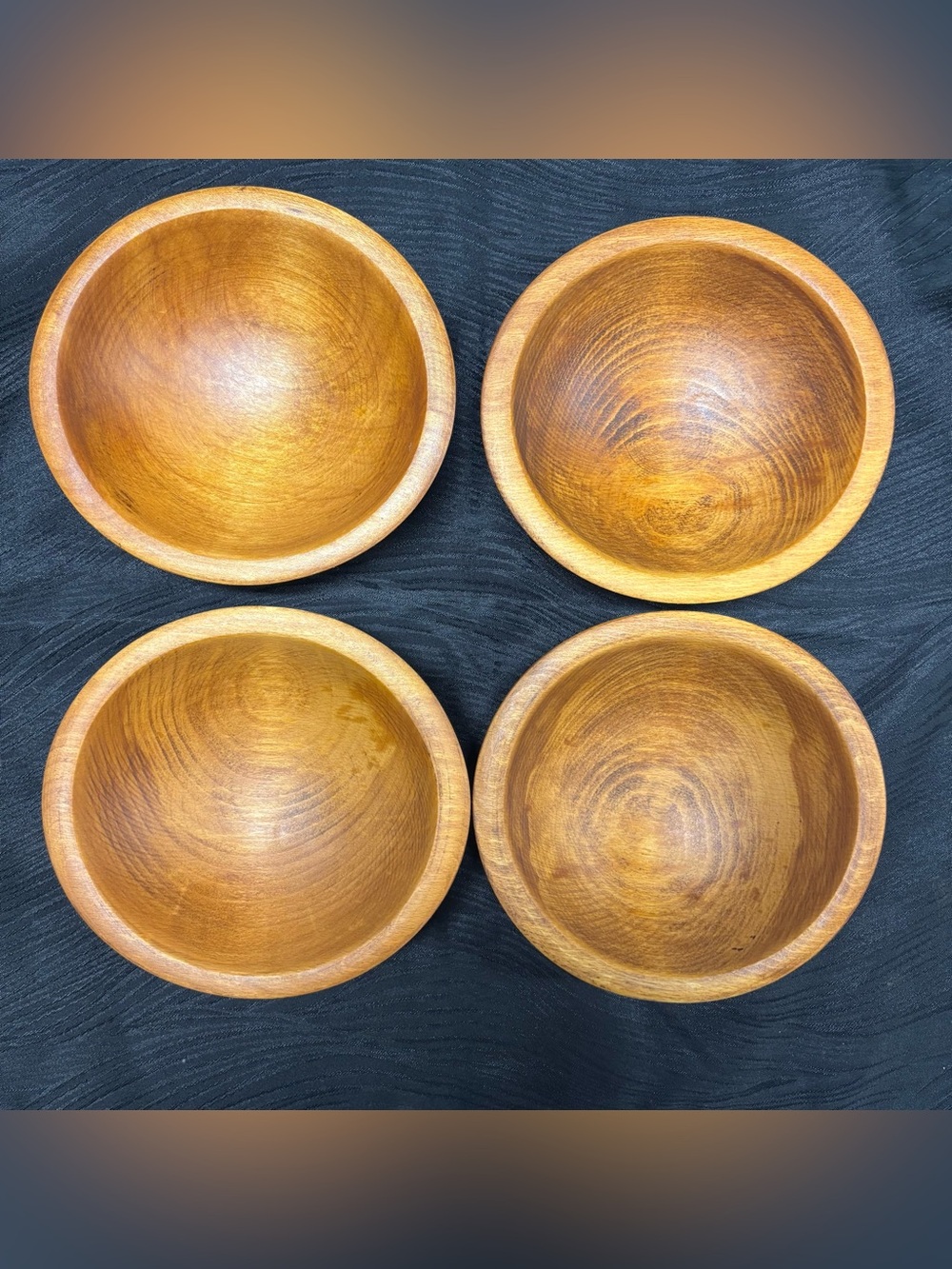 Vintage Woodcroftery Hand Turned Hardwood Salad Bowls (Restored & Food Safe!)